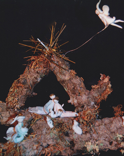 Mini presepi della scultrice Maria Crespellani In esposizione all'Orto Botanico di Cagliari